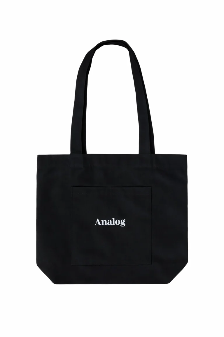 analog black totebag